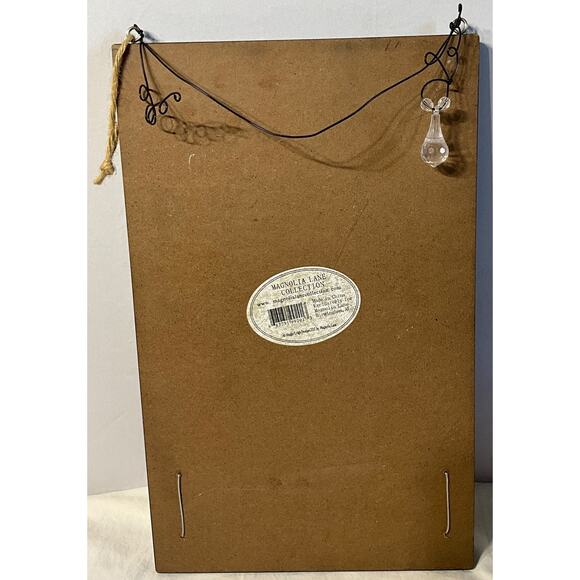 Magnolia Lane "Cherish" 4"X6" Picture Wall Hanging Wooden Base 15"X9" Decoration - Picture 3 of 7